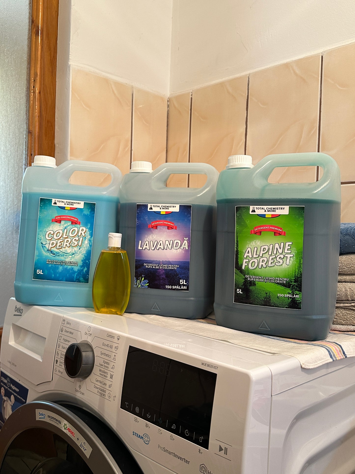 Pachet DETERGENTI (2x5L) + BALSAM (1x5L) + DETERGENT DE VASE (150ml) *CADOU*