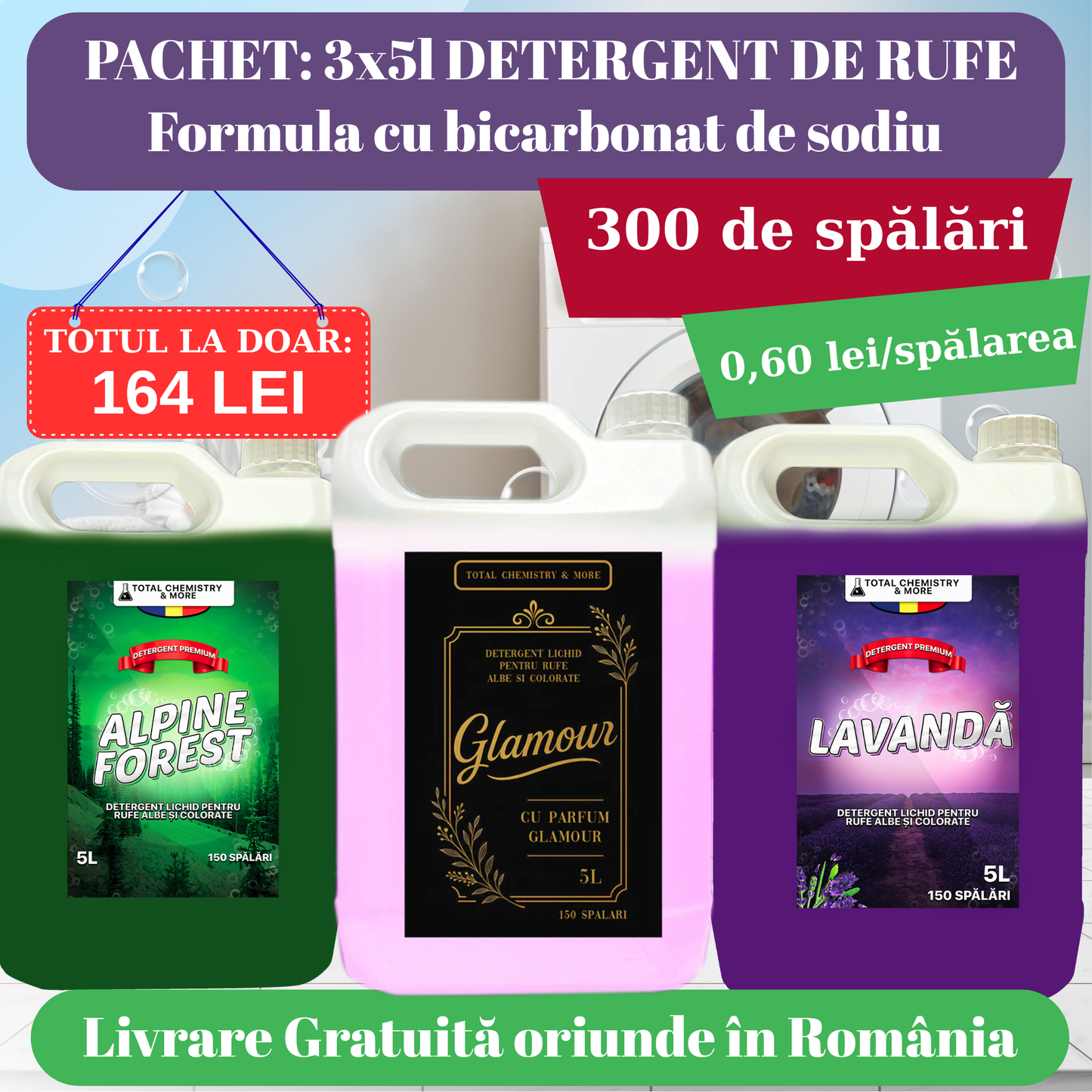 Pachet Promoțional Detergenți Premium – 3 x 5L