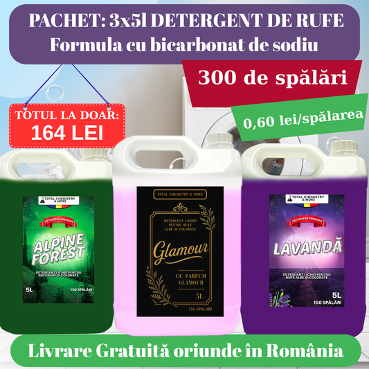 Pachet Promoțional Detergenți Premium – 3 x 5L